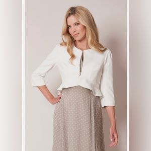 Seraphine Ivory Cropped Maternity Jacket